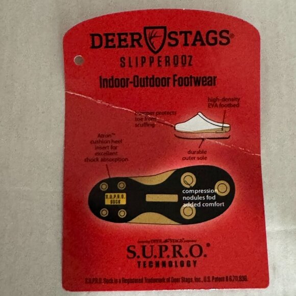 Deer Stags Wherever Slippers Men’s 10M Gray Indoor Outdoor S.U.P.R.O. Comfort - Picture 9 of 13